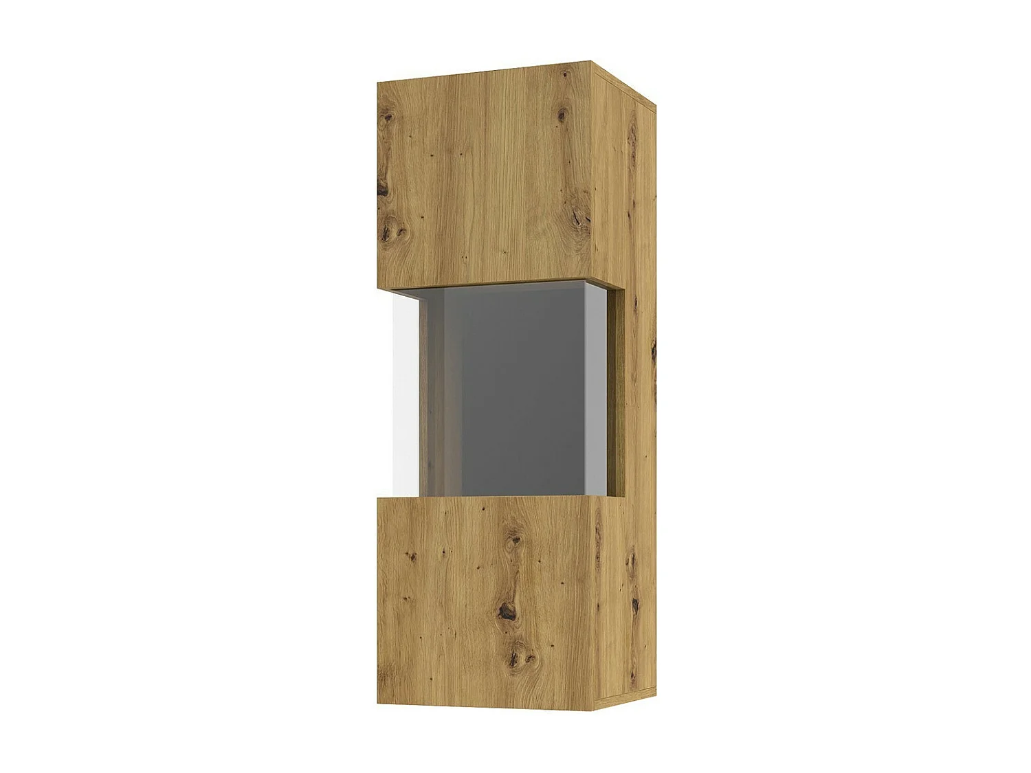 Set van 4 meubels voor de woonkamer uit de EVA-collectie. Kleur eiken en zwart.