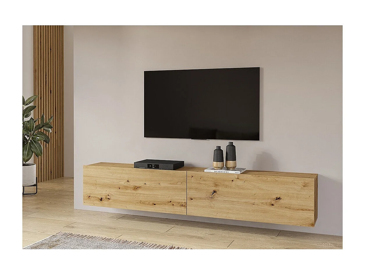 Set van 4 meubels voor de woonkamer uit de EVA-collectie. Kleur eiken en zwart.