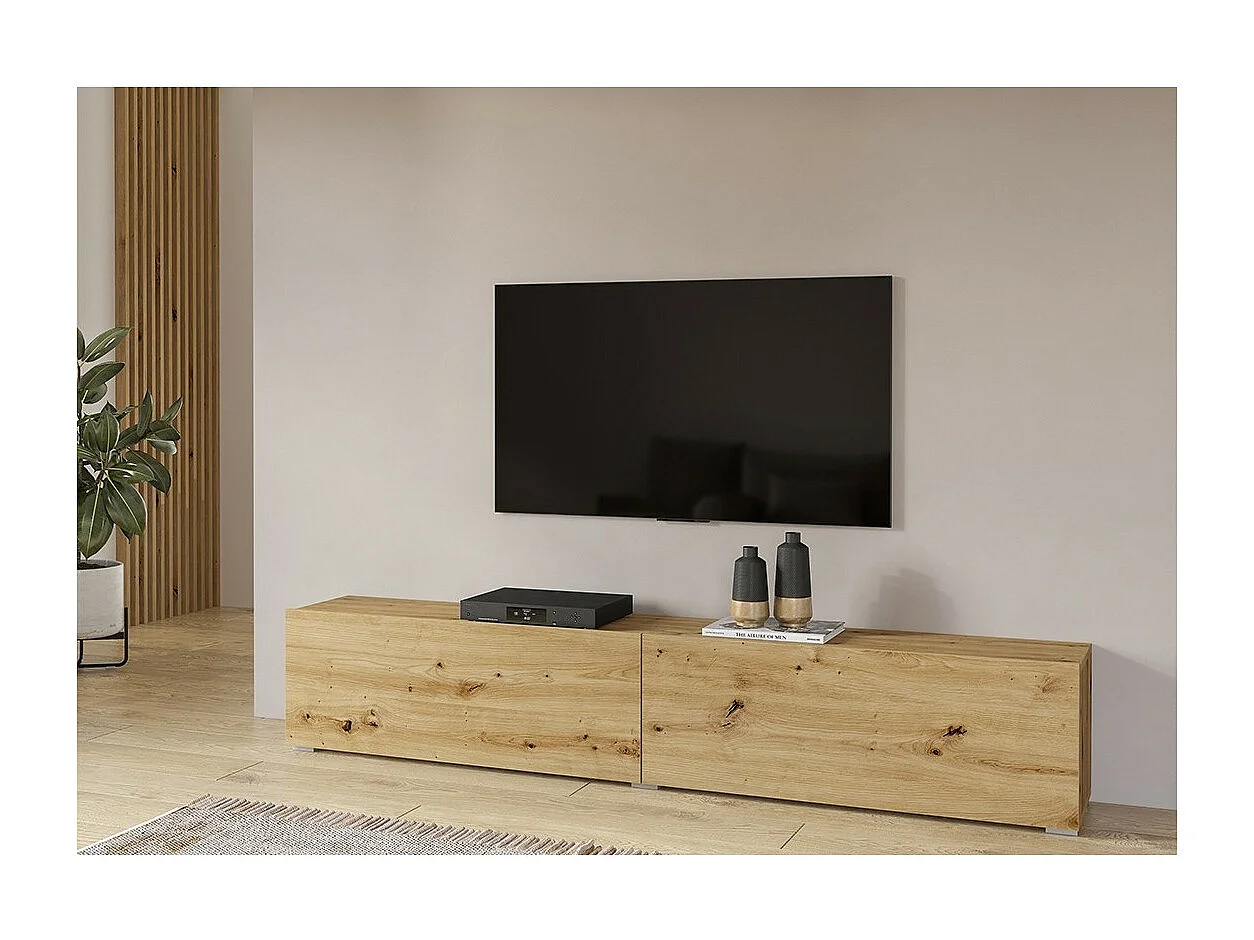 Set van 4 meubels voor de woonkamer uit de EVA-collectie. Kleur eiken en zwart.