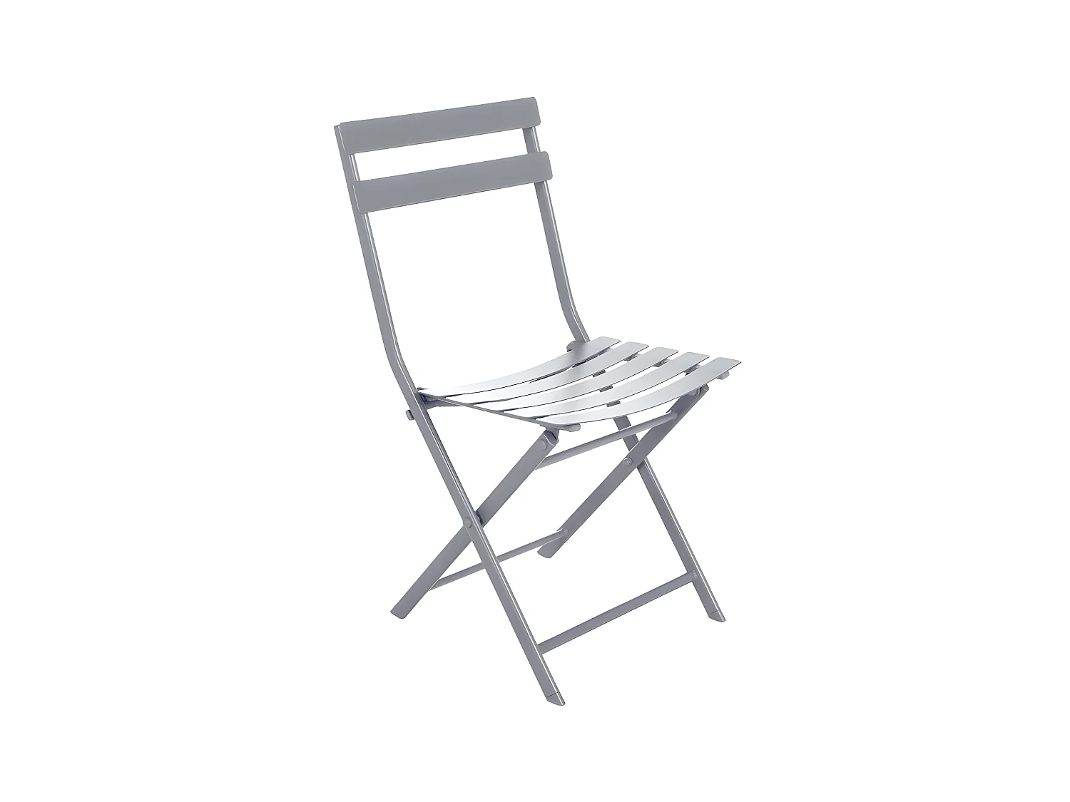 Chaise métal pliante Greensboro gris quartz Hespéride