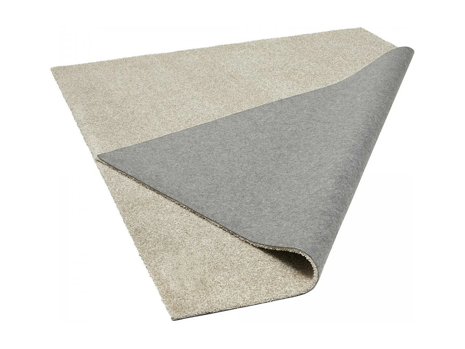 Tapis shaggy 120x170 rectangle tissé beige motif uni TAPITOP