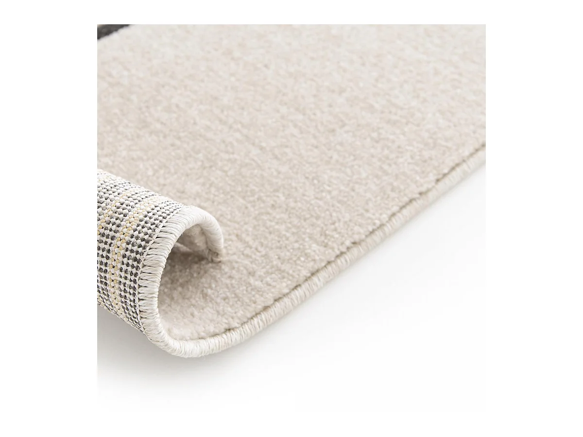 tapis salon 200x290 tissé beige et jaune rectangle motif géométrique CONTELUNE