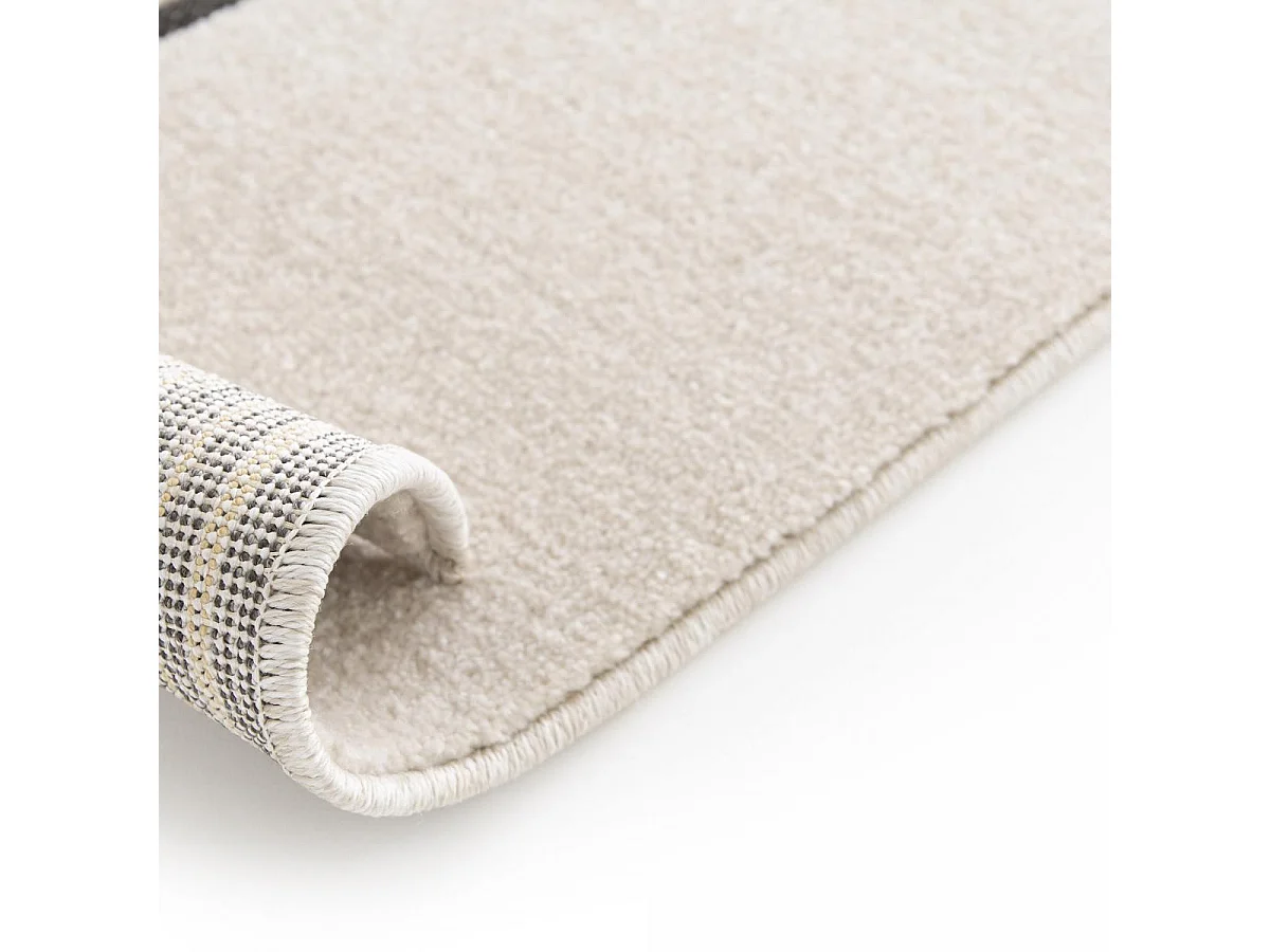 tapis salon 200x290 tissé beige et jaune rectangle motif géométrique CONTELUNE