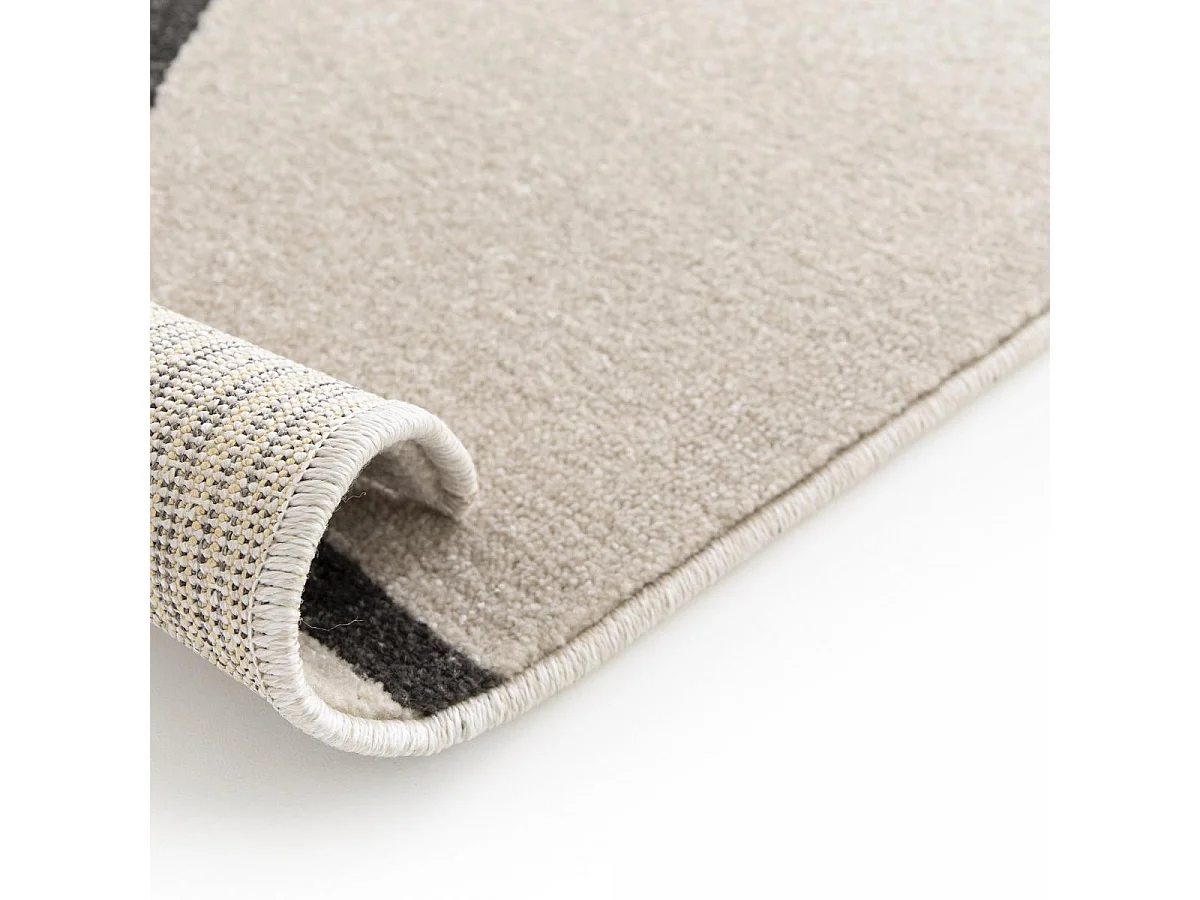 tapis salon 200x290 tissé beige et jaune rectangle motif abstrait CONTETRE