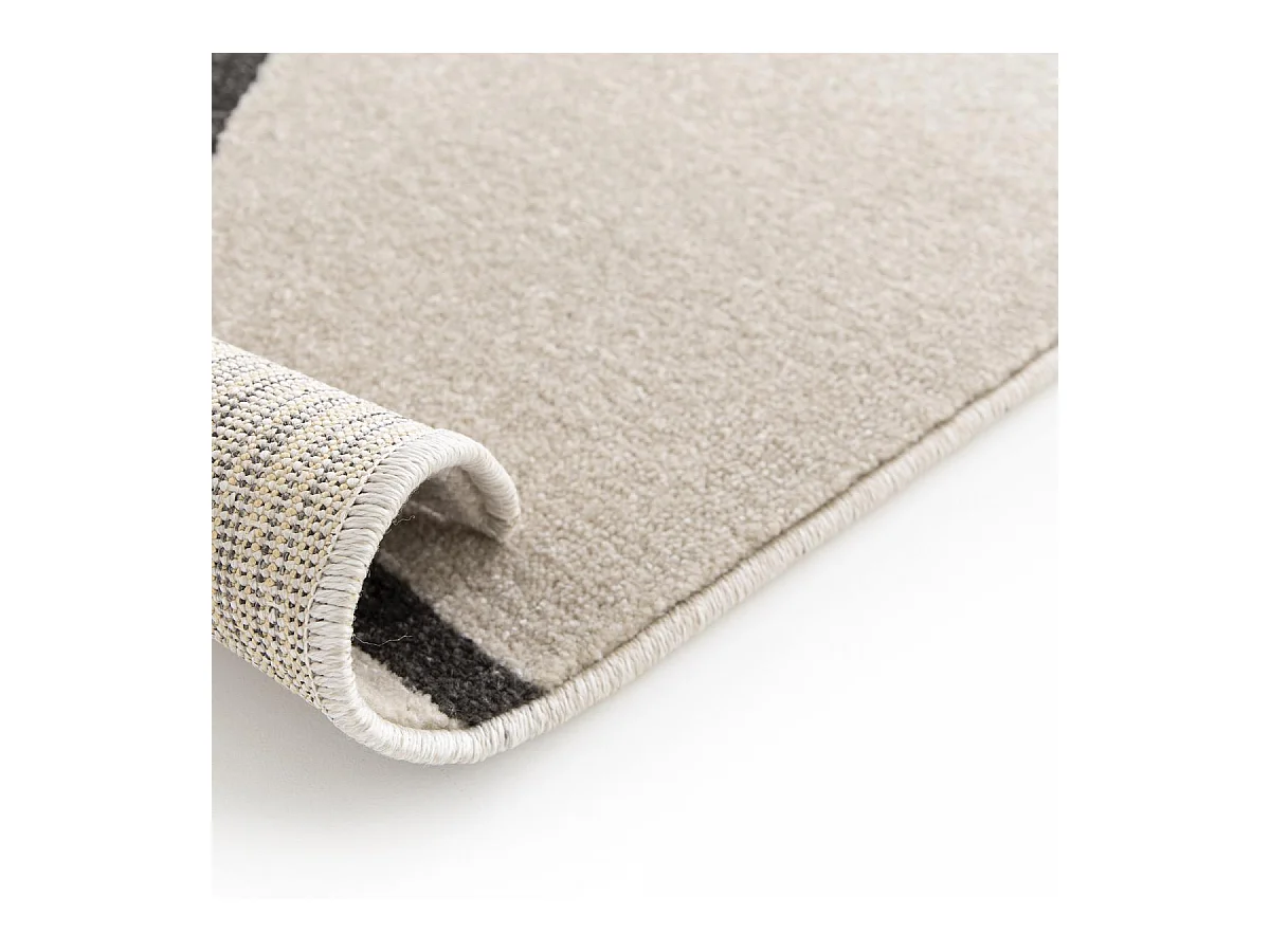 tapis salon 160x230 tissé beige et jaune rectangle motif abstrait CONTETRE