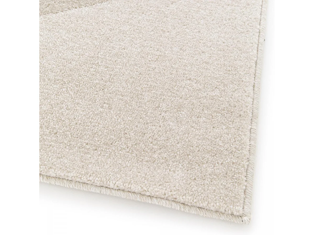tapis salon 200x290 tissé beige et marron rectangle motif géométrique CONTUNI