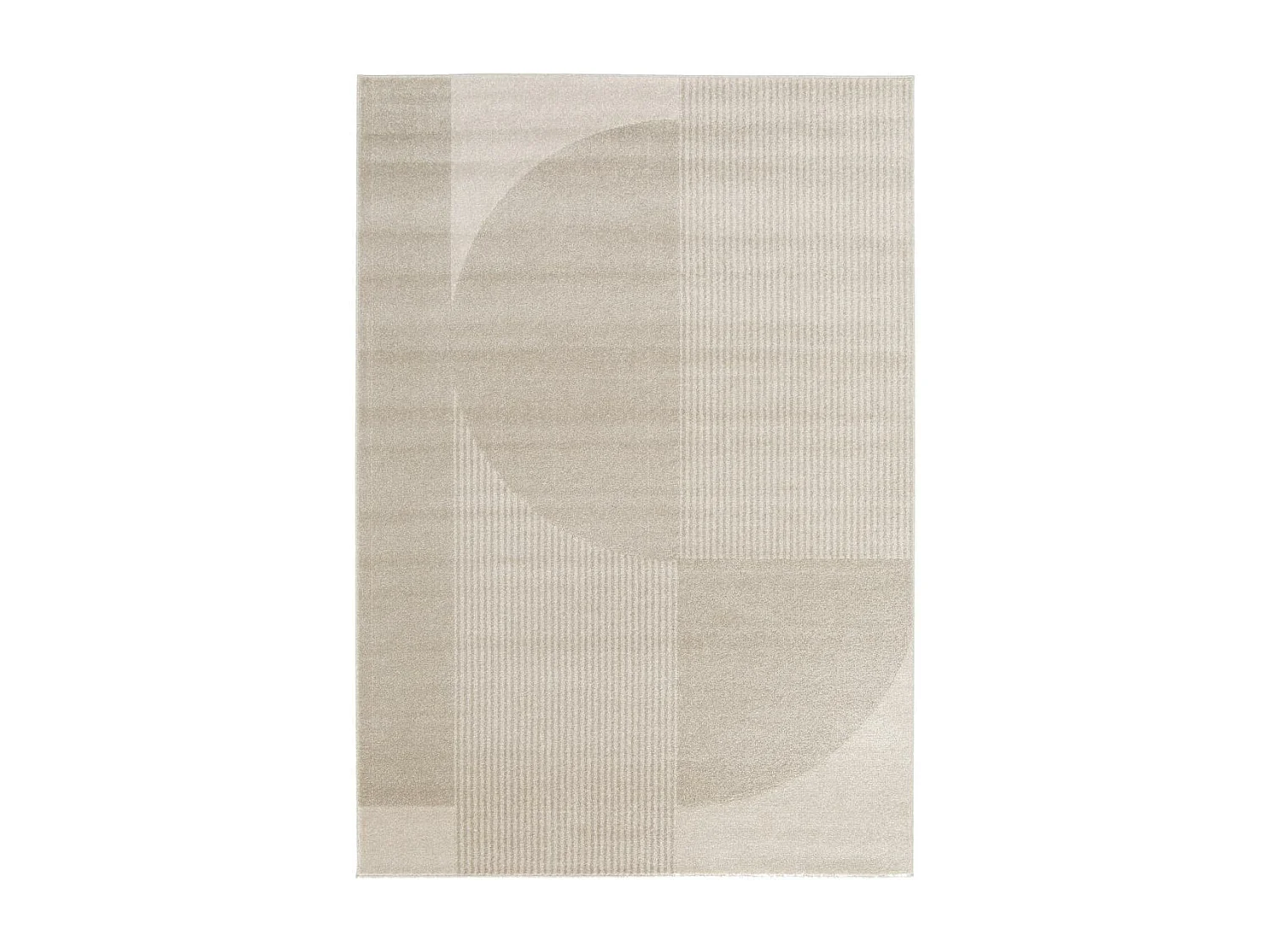 tapis salon 200x290 tissé beige et marron rectangle motif géométrique CONTUNI