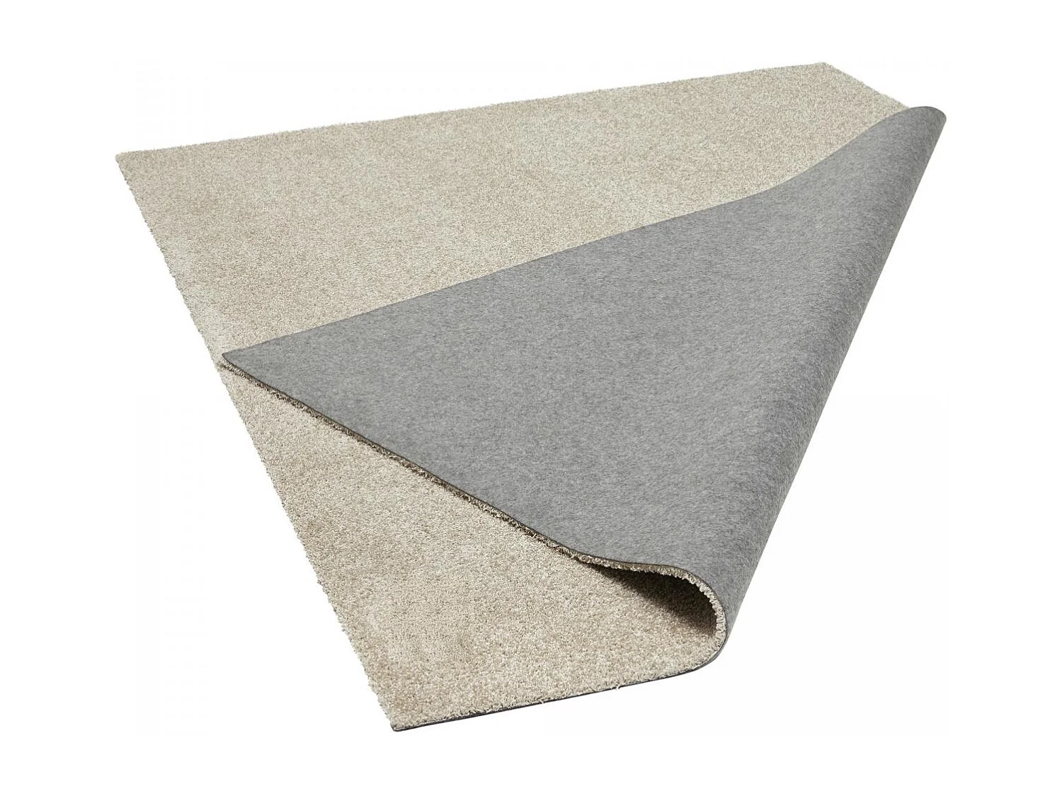 Tapis shaggy 160x230 rectangle tissé beige motif uni TAPITOP
