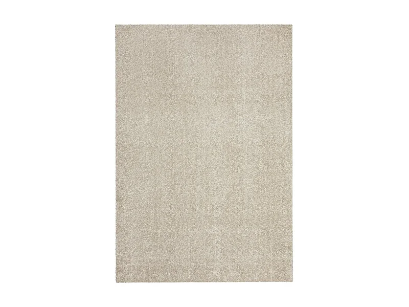 Tapis shaggy 160x230 rectangle tissé beige motif uni TAPITOP