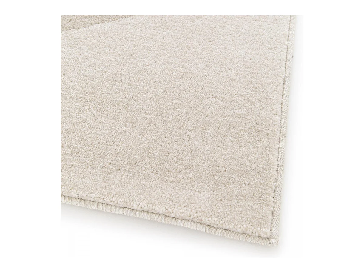 tapis chambre 120x170 tissé beige et marron rectangle motif géométrique CONTUNI