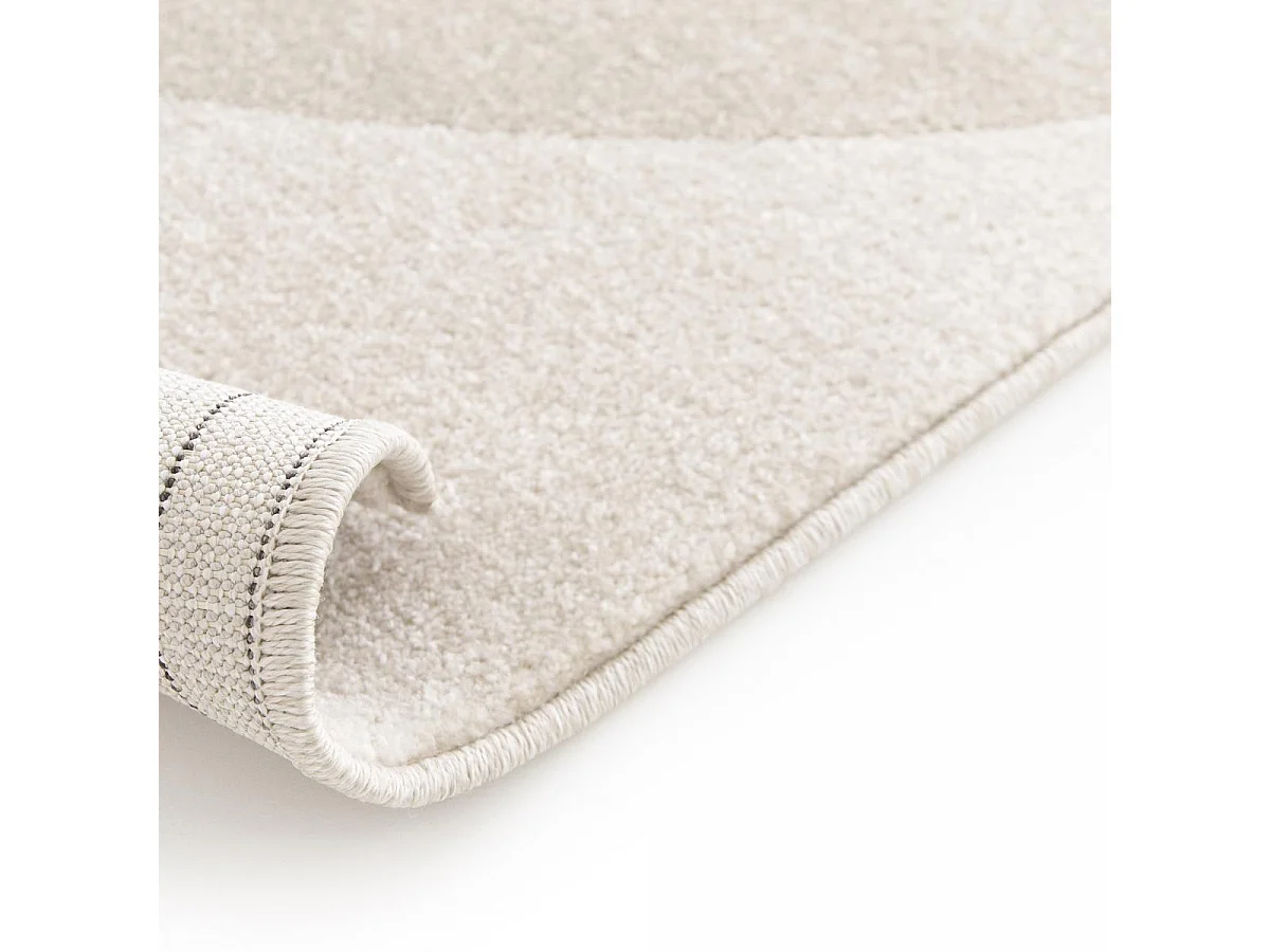 tapis chambre 120x170 tissé beige et marron rectangle motif géométrique CONTUNI