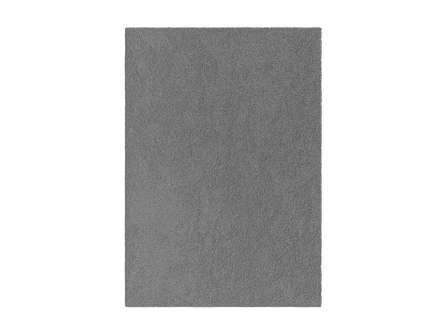 Tapis shaggy 120x170 rectangle tissé gris et blanc motif uni TAPITOP