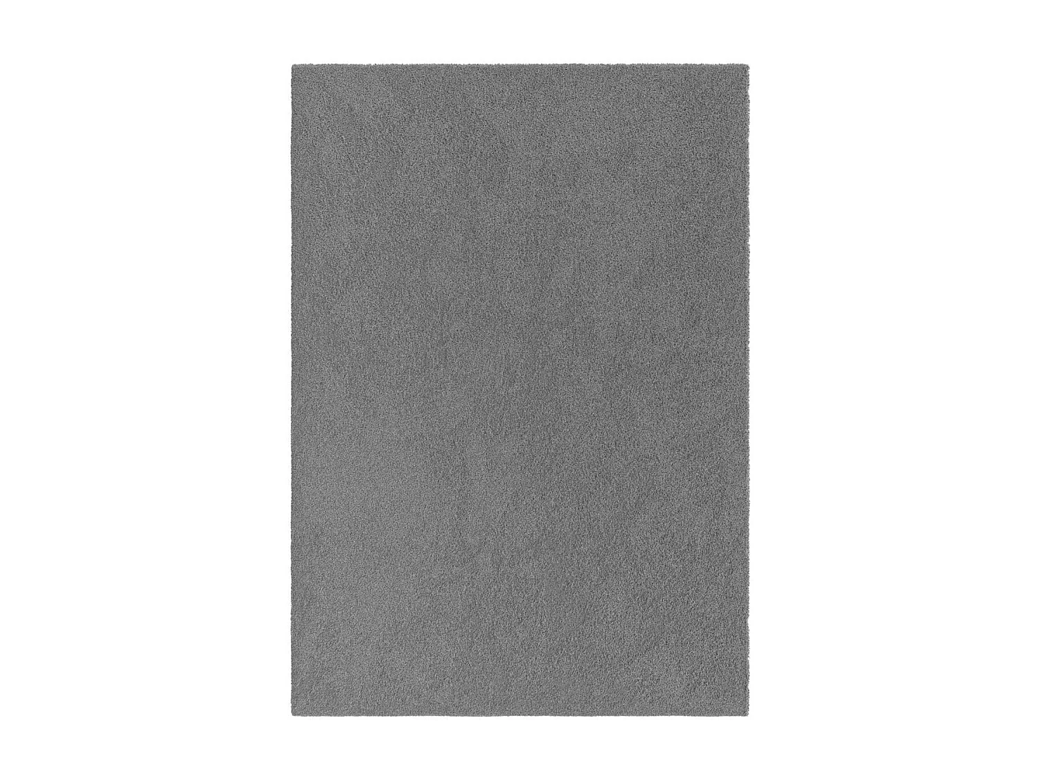Tapis shaggy 120x170 rectangle tissé gris et blanc motif uni TAPITOP