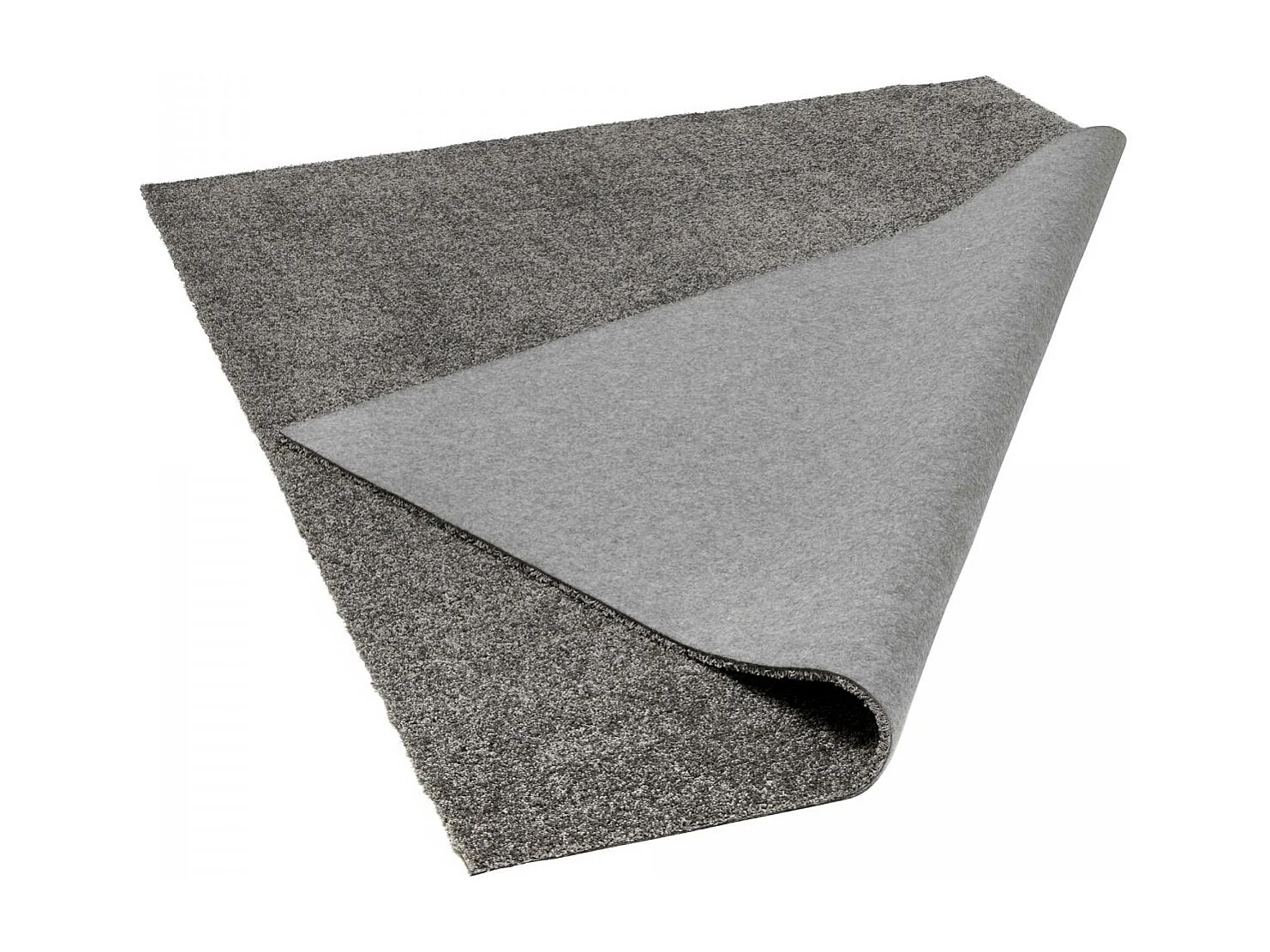 Tapis shaggy 120x170 rectangle tissé gris et blanc motif uni TAPITOP