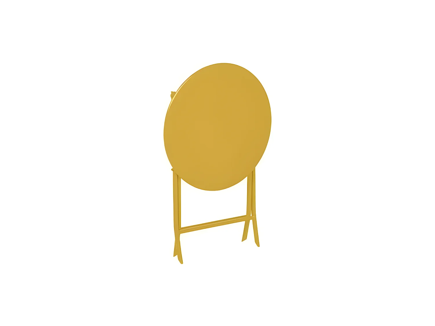 Table ronde pliante Greensboro 2p jaune moutarde Hespéride