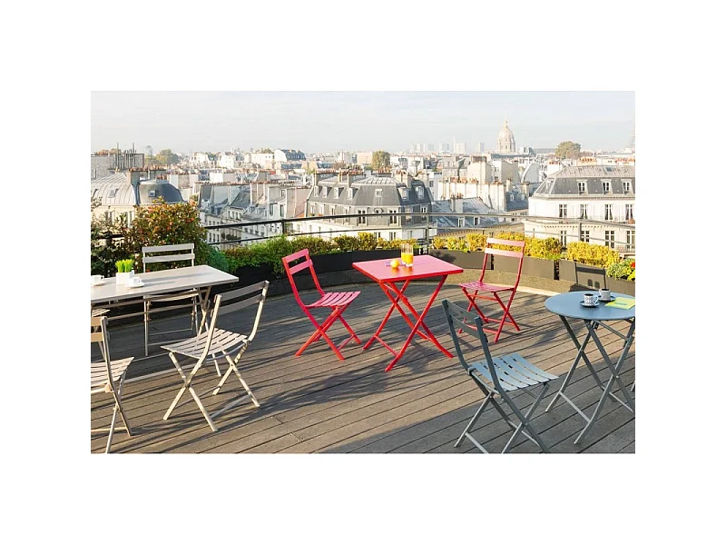 Table carrée pliante Greensboro 2p graphite Hespéride