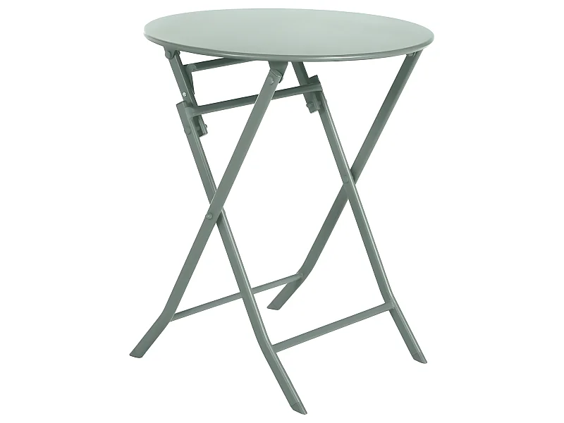 Table ronde pliante Greensboro 2p vert olive Hespéride