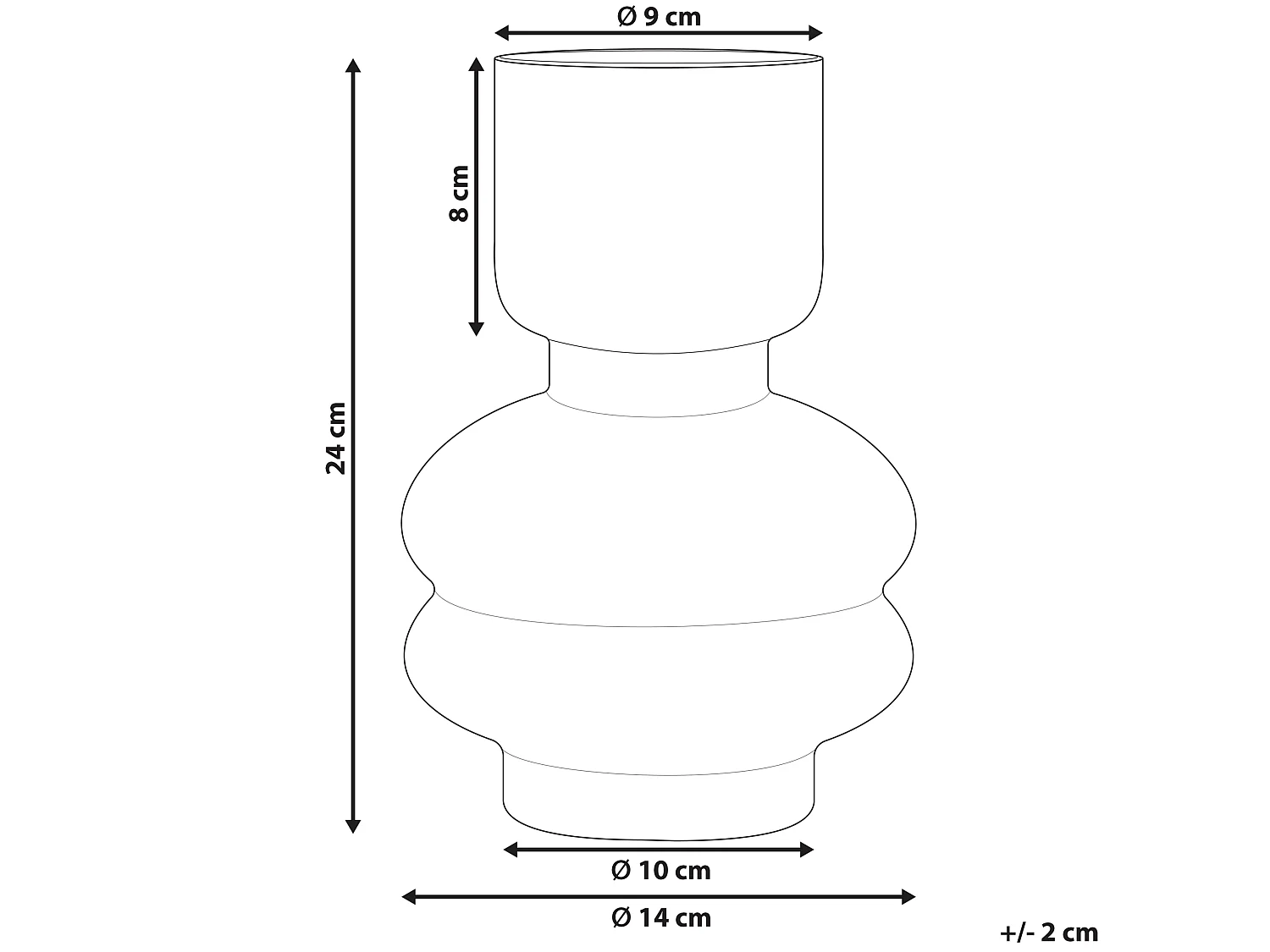 Bloemenvaas RODIA Glas 24 cm Paars