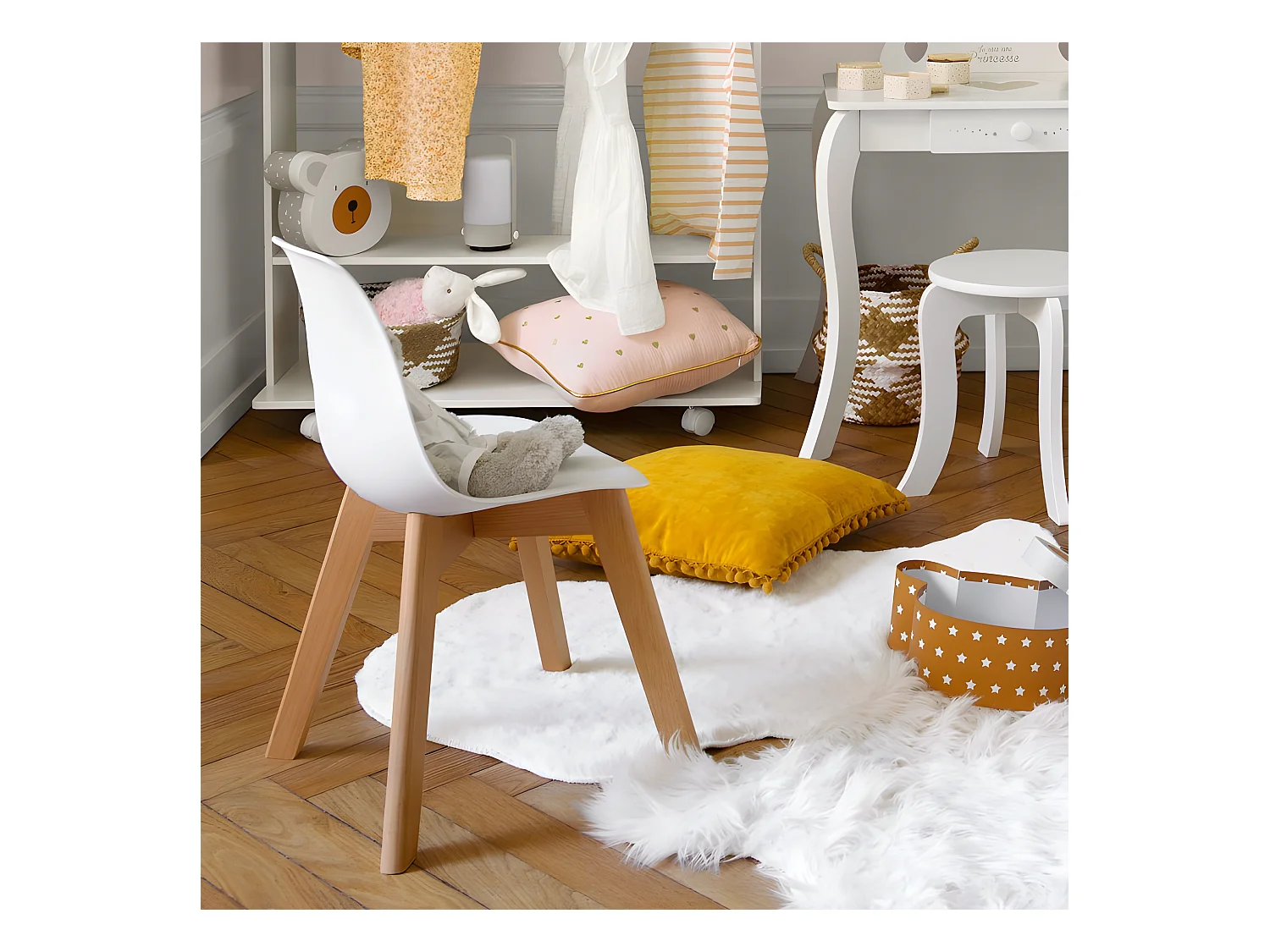 Nordic petit cadeira para crianças 56,5x31x32cm