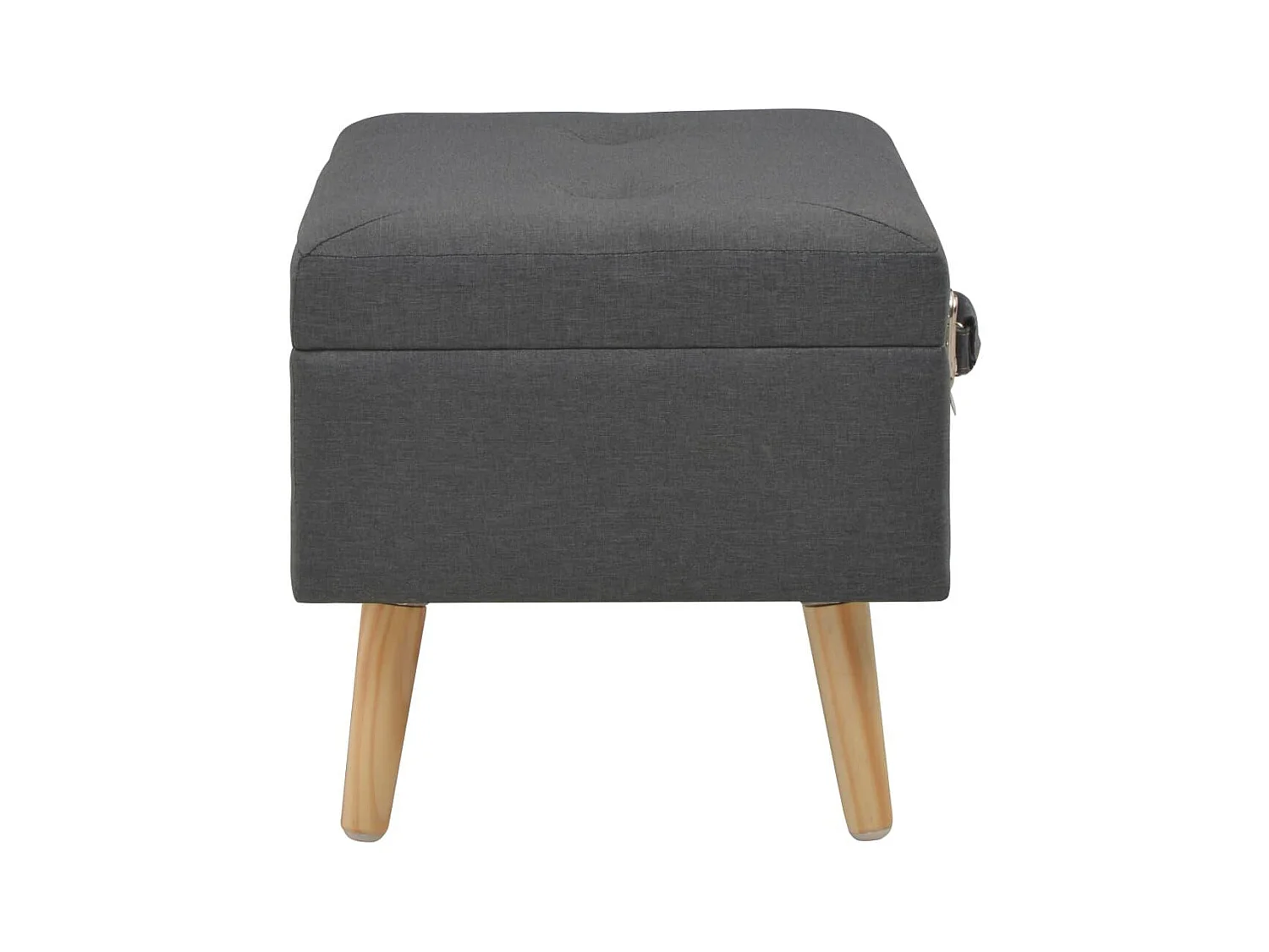 Banquette pouf tabouret meuble tissu grise 40 x 33 x 33 cm 3002158