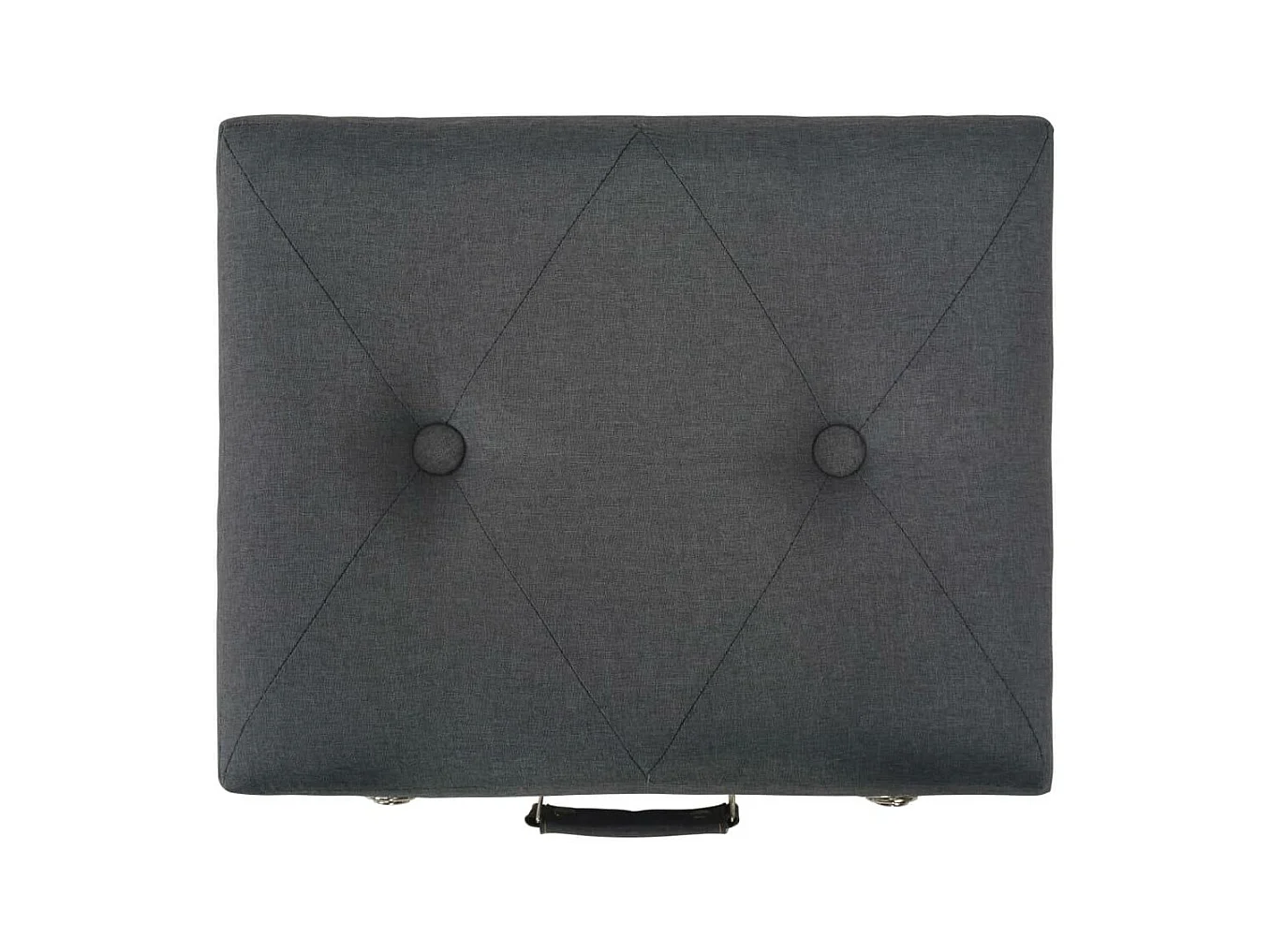 Banquette pouf tabouret meuble tissu grise 40 x 33 x 33 cm 3002158