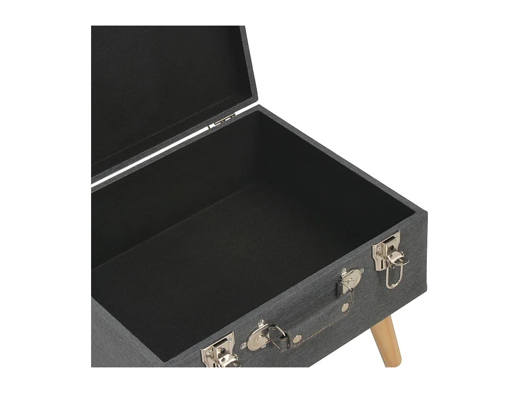 Banquette pouf tabouret meuble tissu grise 40 x 33 x 33 cm 3002158