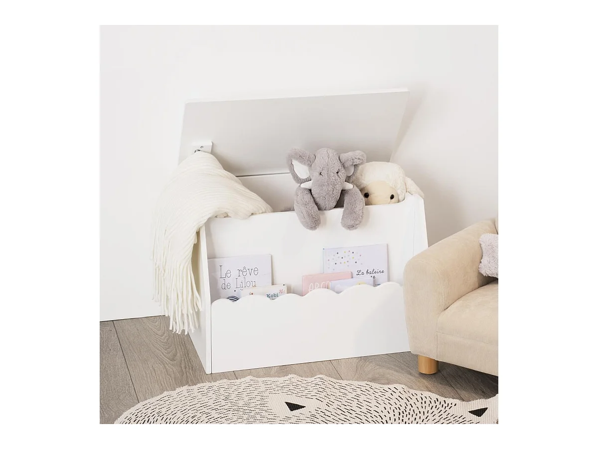 Coffre de rangement et Bibliothèque Enfant