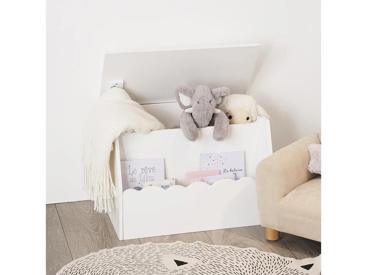 Coffre de rangement et Bibliothèque Enfant