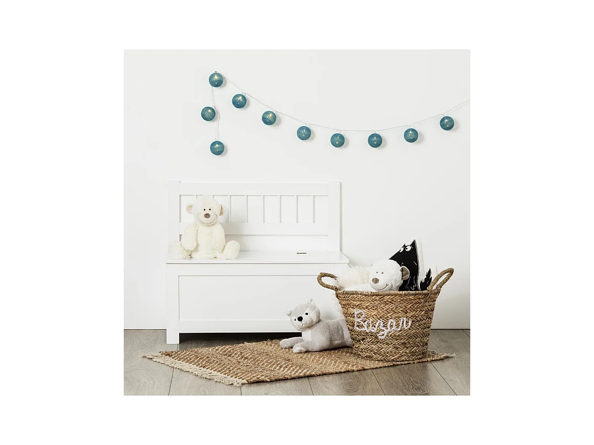 Banc de Rangement pour Enfant "Vlad" 74cm Blanc