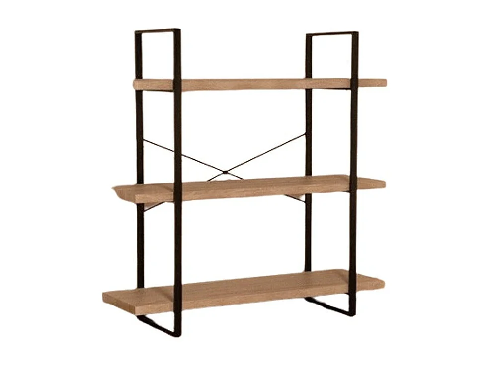 Étagère industrielle SHELVES – 3 niveaux – Bois et métal – Design loft tendance