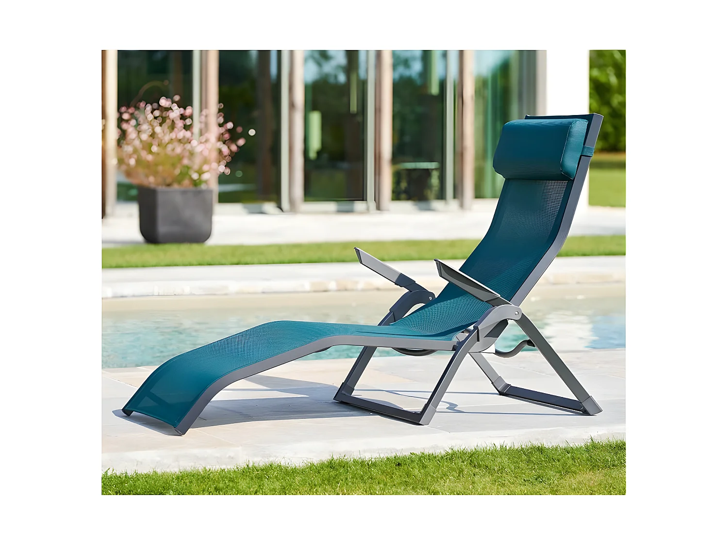 Transat 2 positions bleu canard / graphite Decima Hespéride