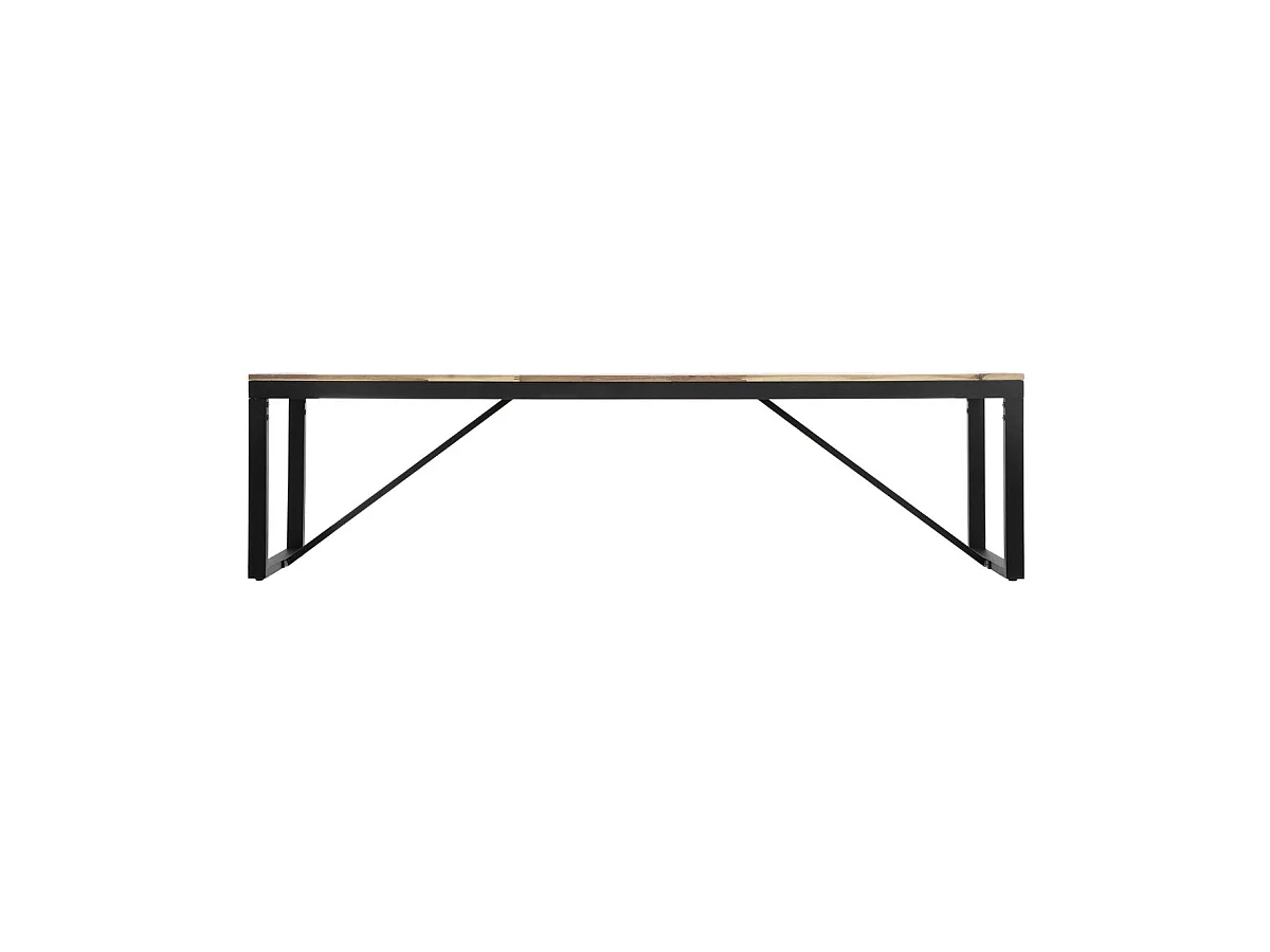 Banc en Bois "Edena" 170cm Noir & Naturel