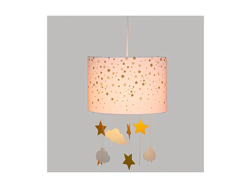 Lampe Suspension Enfant "Sibad" 30cm Blanc