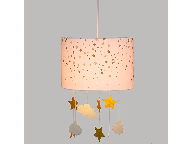 Lampe Suspension Enfant "Sibad" 30cm Blanc