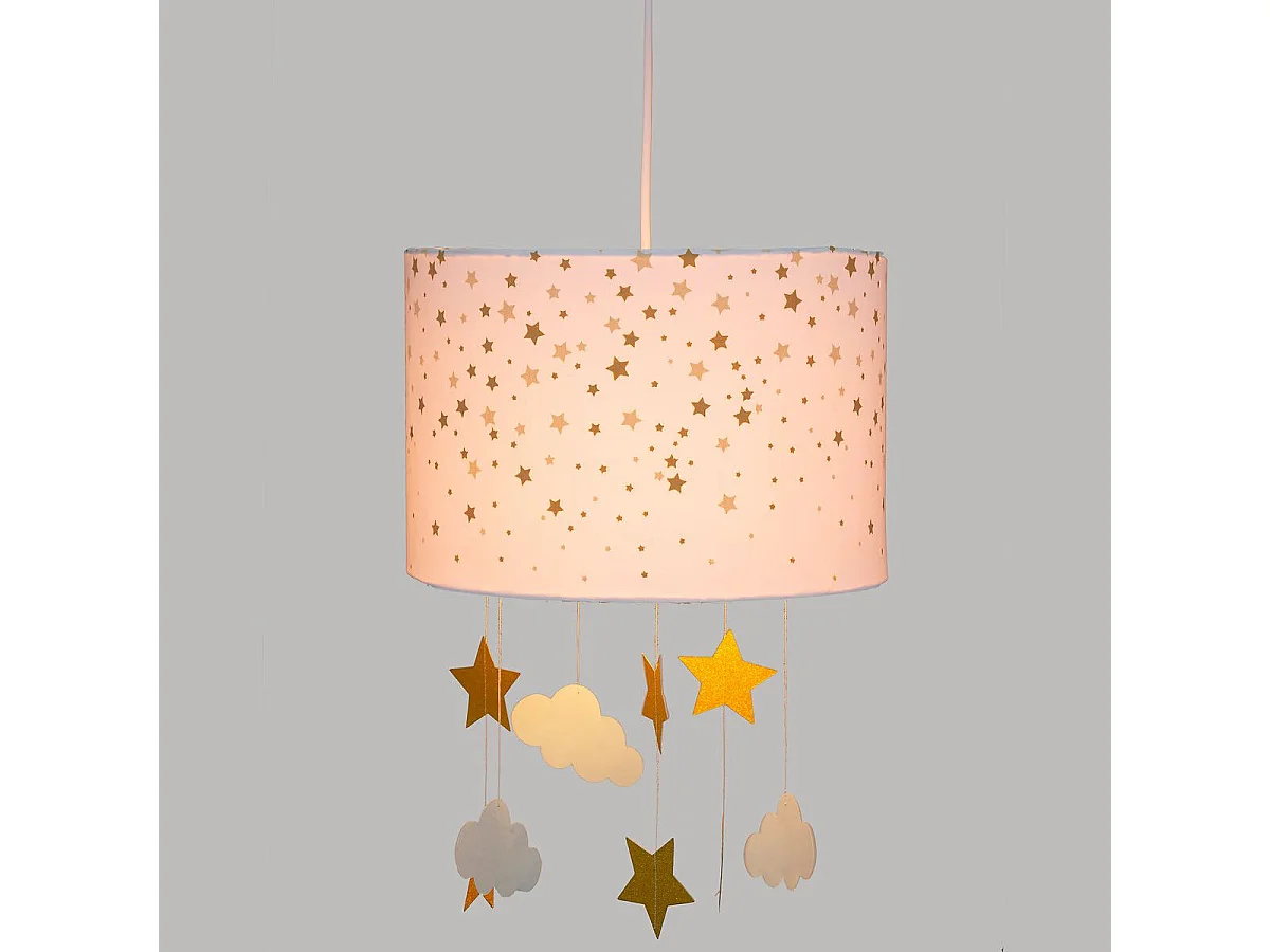 Lampe Suspension Enfant "Sibad" 30cm Blanc