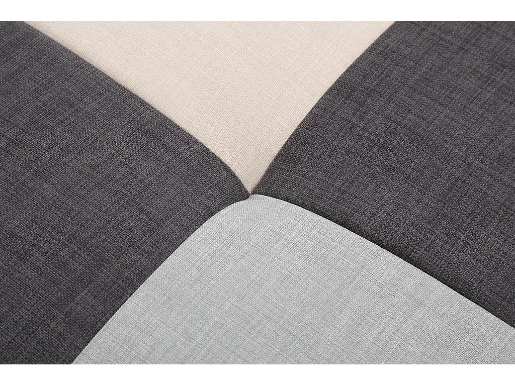 Canapé d'angle convertible en tissu ROMANE - Gris - Angle gauche