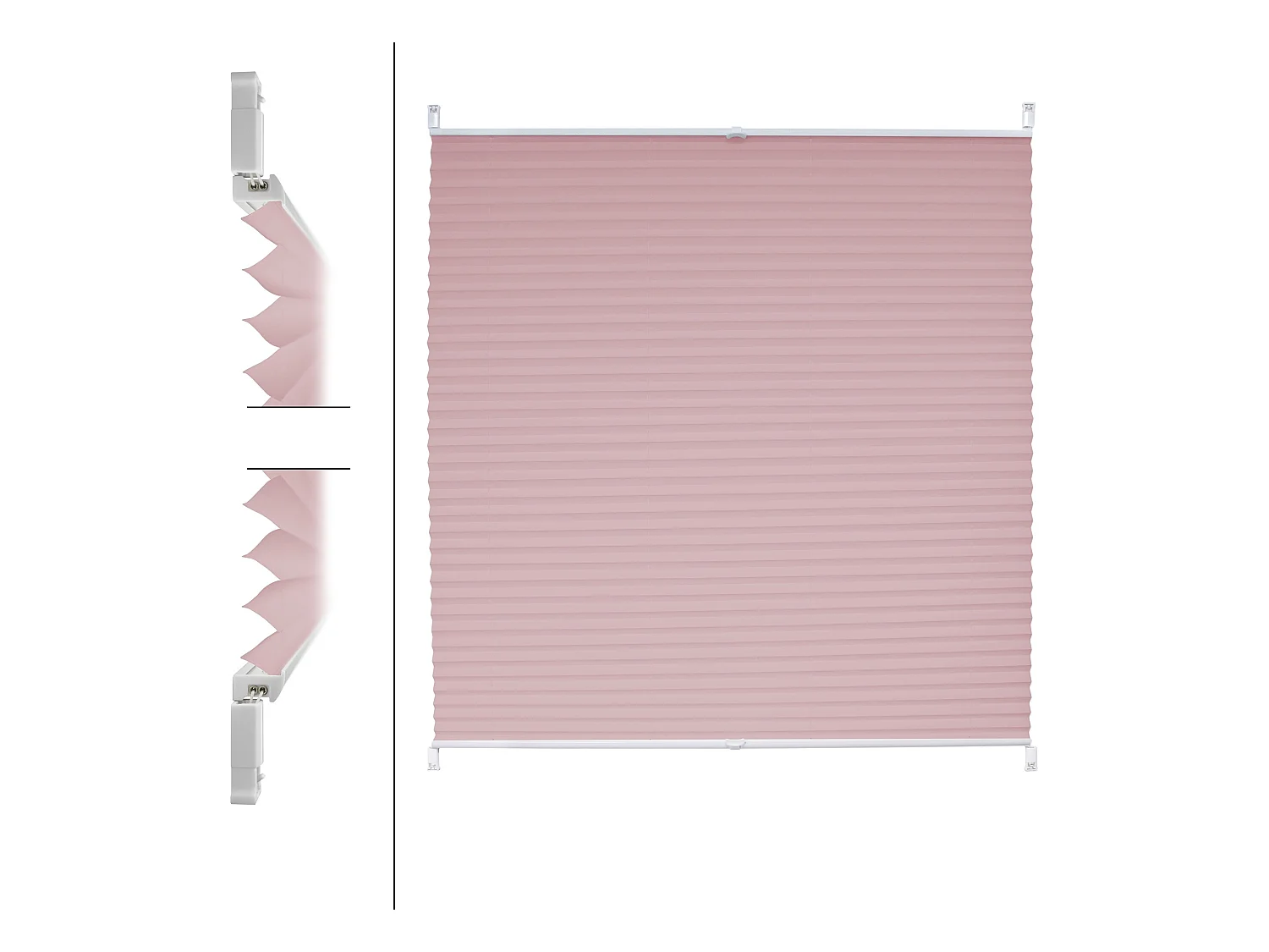 Store plissé rose 55x200 cm matériel de fixation inclus ECD Germany