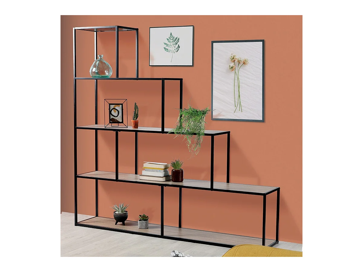 Bücherregal im Treppen-Design - L160 x H157 cm - Colorado