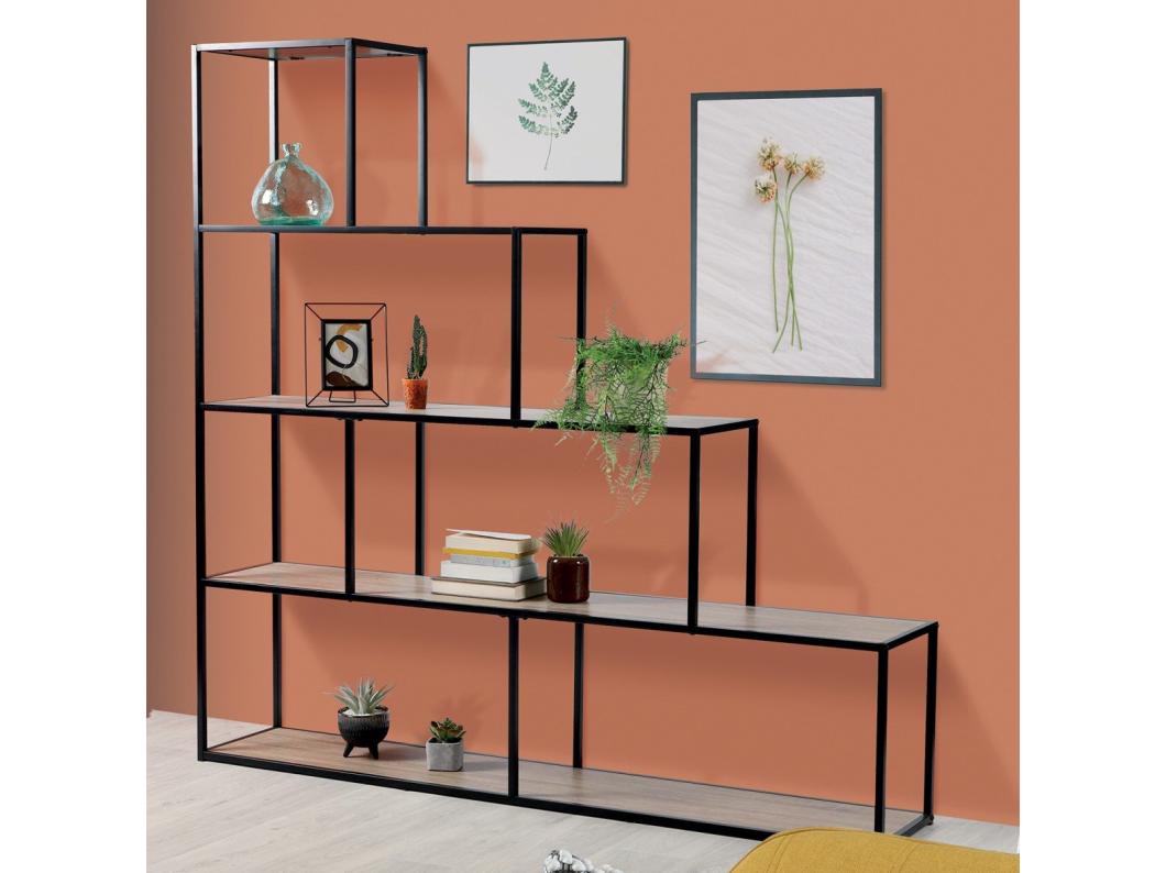 Biblioteca 5 Niveles Diseño Escalera - L160 x H157 cm - Colorado