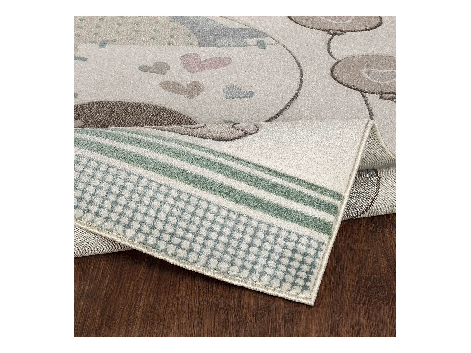 Kinderkamer Vloerkleed Schattig Heteluchtballonnen - Wit/Roze - 80x150cm - CUTE LOON