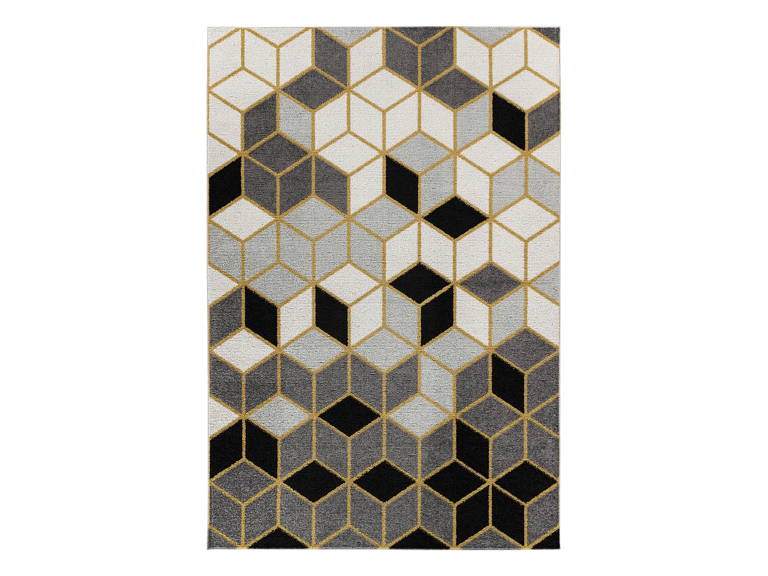 Tapis Scandinave Moderne - Gris/Jaune - 160x220cm - UNITY