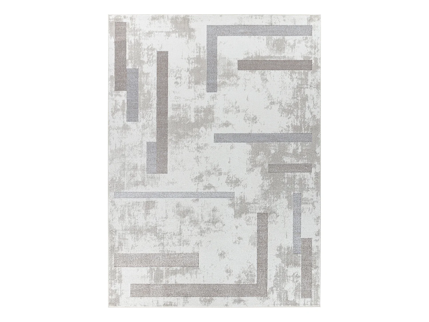 Tapis Scandinave Moderne - Blanc/Gris - 80x150cm - GABBY