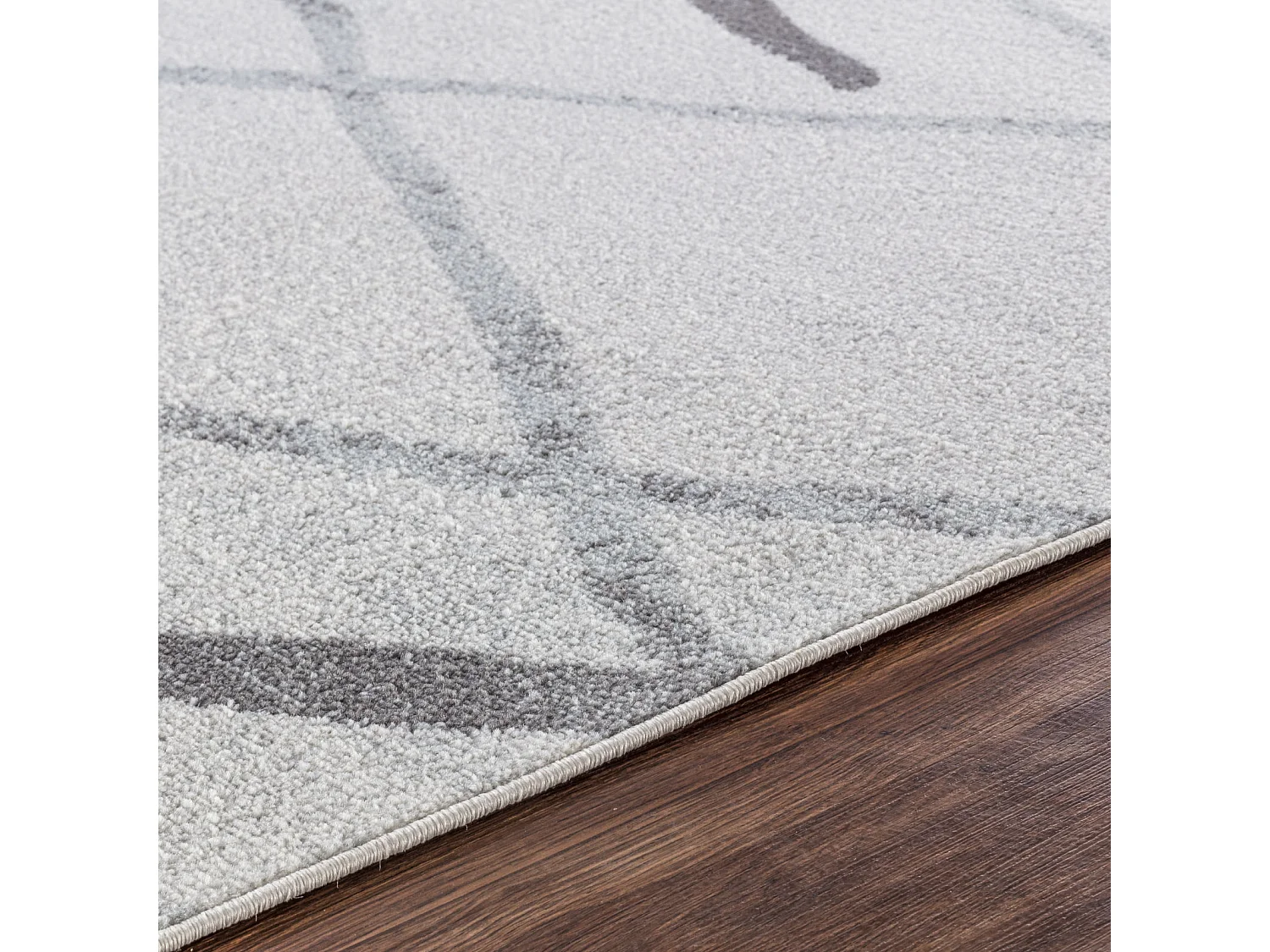 Alfombra Escandinava Moderna - Blanco/Gris - 160x220cm - FELICIA