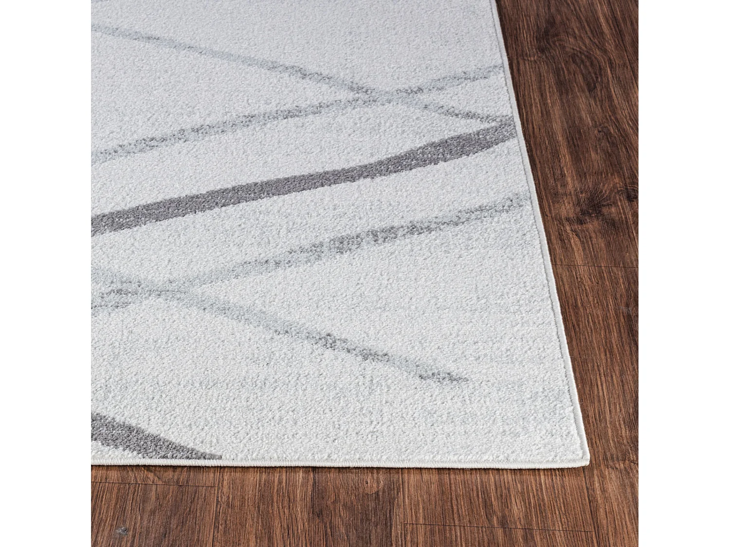 Alfombra Escandinava Moderna - Blanco/Gris - 160x220cm - FELICIA