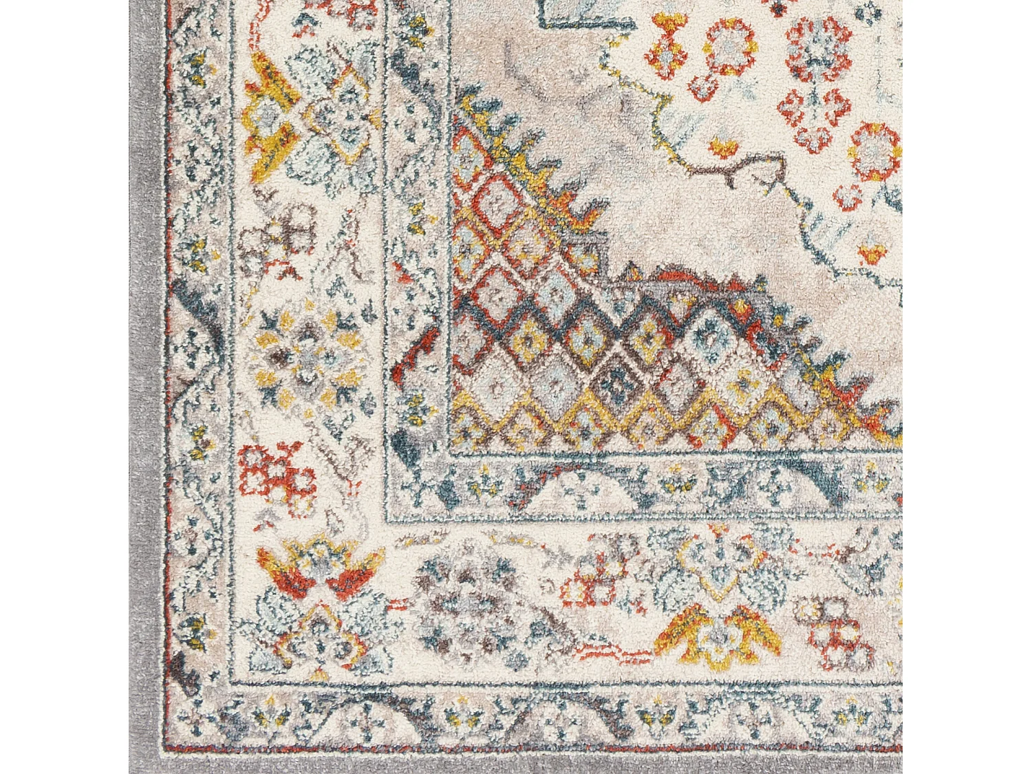 Alfombra Escandinava Moderna - Blanco/Gris - 160x220cm - FELICIA