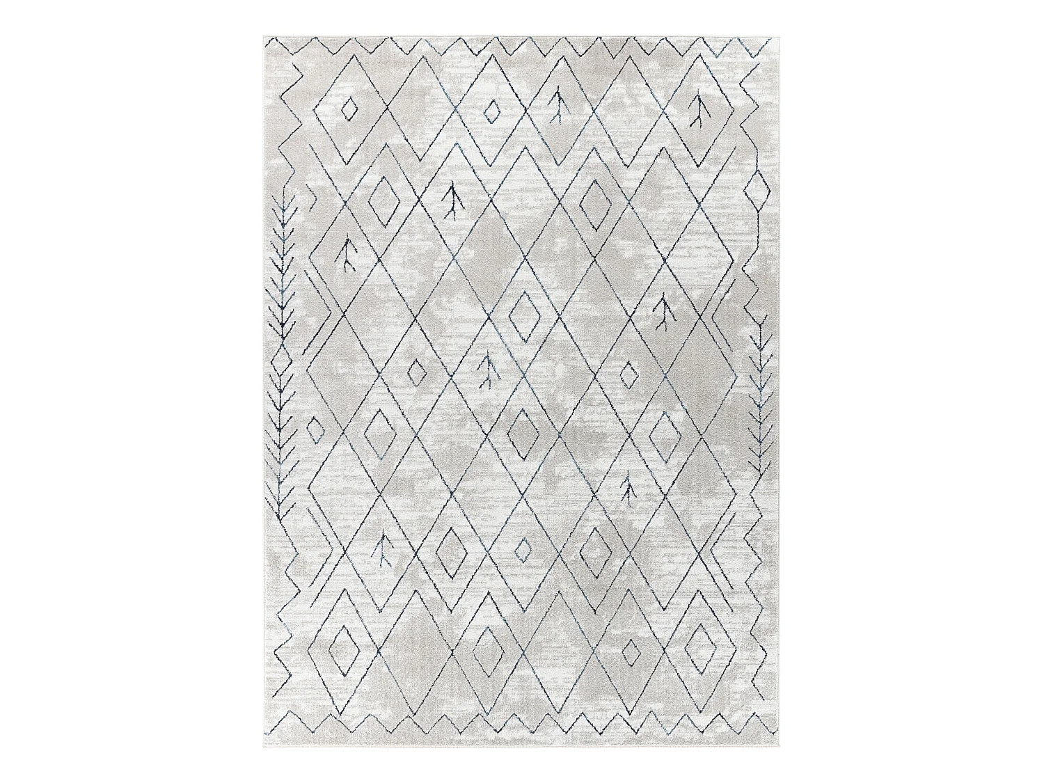 Tapis Berbère Ethnique - Blanc/Bleu - 160x213cm - FABIA