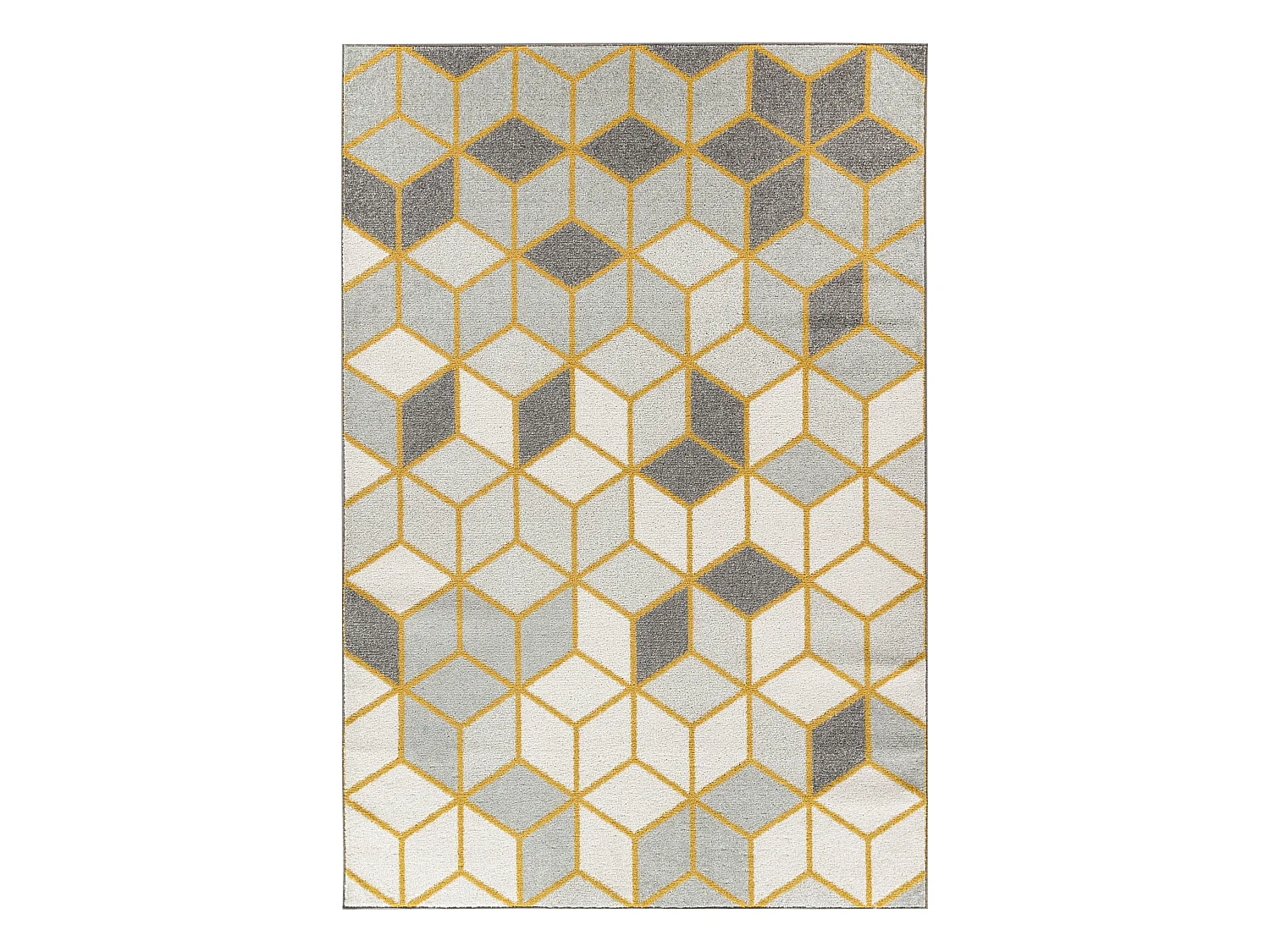 Alfombra Escandinava Moderna - Blanco/Amarillo - 120x170cm - UNITY