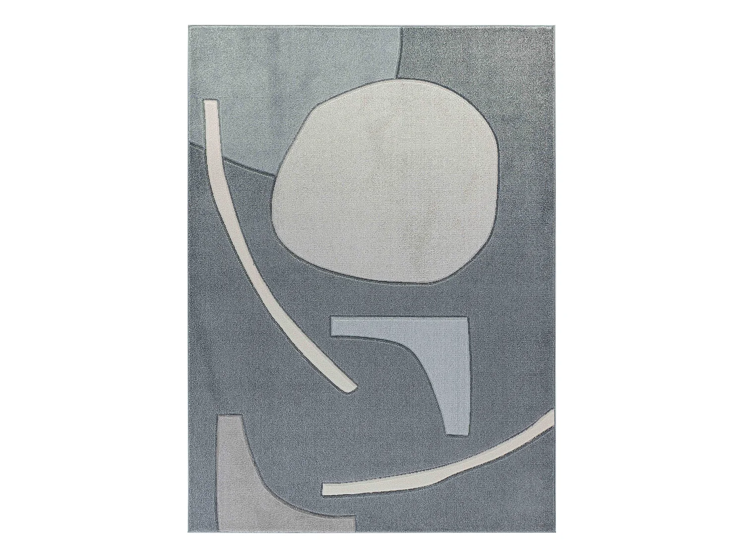 Tapis Scandinave Hygge VIVI - 160x213cm - Bleu et Gris