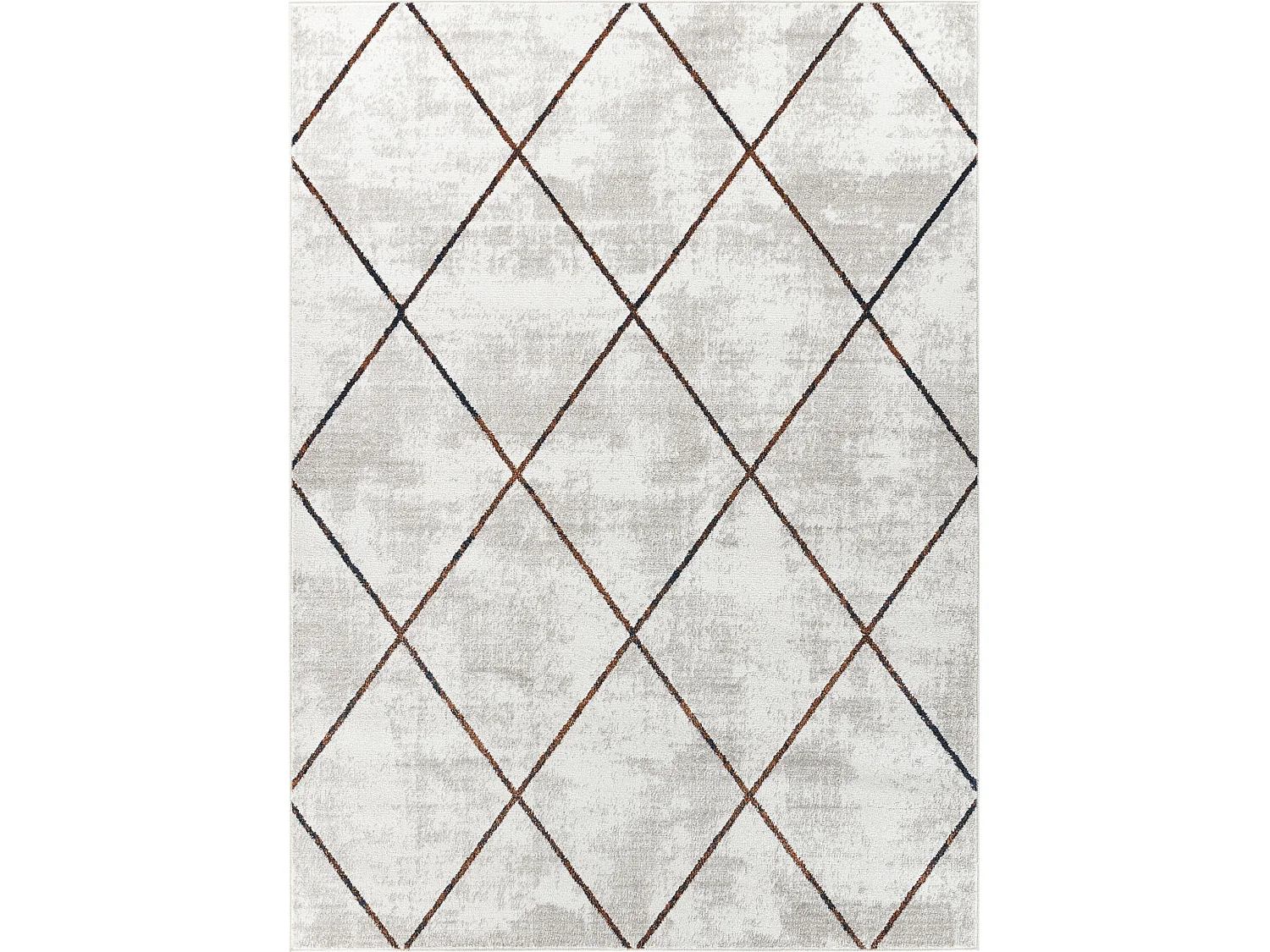 Tapis Scandinave Moderne - Gris/Orange - 200x275cm - GAIA