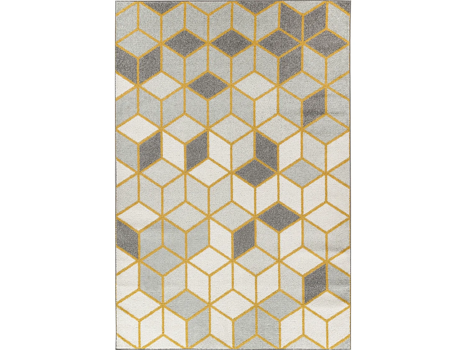 Tapis Scandinave Moderne - Blanc/Jaune - 160x220cm - UNITY